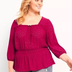 Lane Bryant peplum knit top